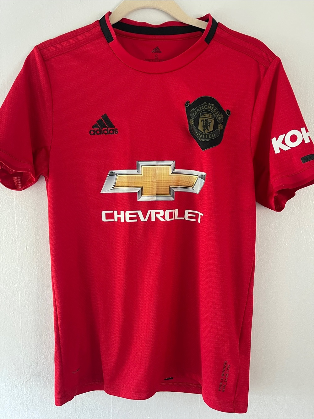 adidas Red Manchester United Home Jersey with Chevrolet Logo
